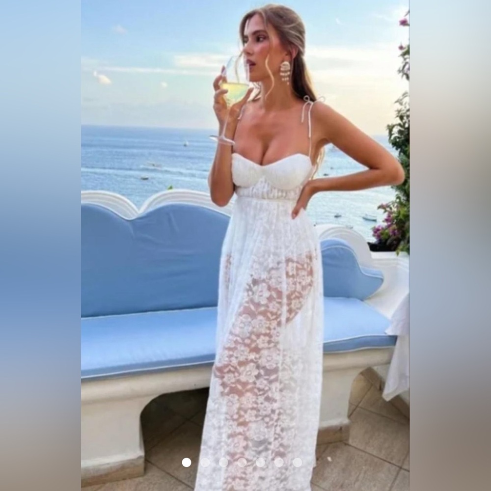 For Love And Lemons White Lace Wedding Dress
